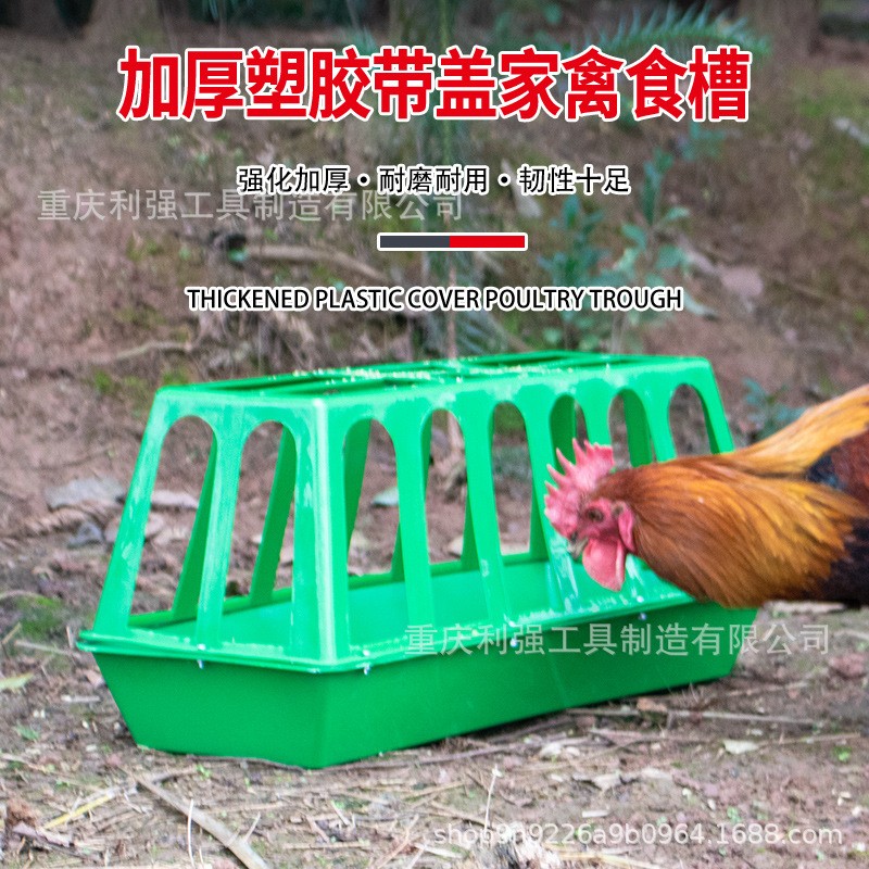 養(yǎng)殖設備自動喂雞鴨槽長型喂雞喂鵝喂鴨塑料喂水槽家用飼料通加厚