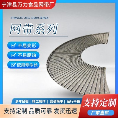 食品輸送機(jī)網(wǎng)帶網(wǎng)鏈冷凍帶魚段輸送不銹鋼傳動帶金屬編織鏈網(wǎng)