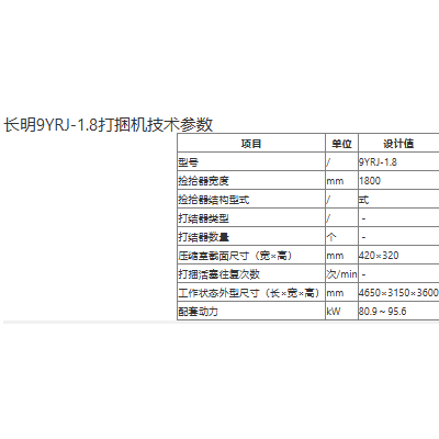 長明撿拾揉切壓捆機(jī)