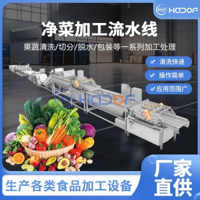 凈菜加工流水線 全自動(dòng)水果蔬菜清洗線 商用預(yù)制菜洗菜機(jī)廠家直供