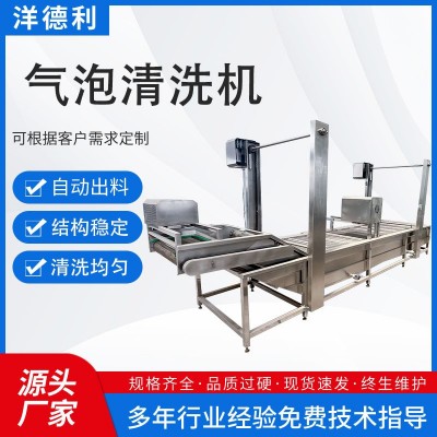 蘋果香梨獼猴桃氣泡清洗機噴淋式瓜果氣泡清洗機生姜清洗加工設(shè)備