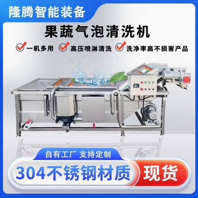 噴淋式果蔬氣泡清洗機 菠菜娃娃菜蘋果清洗設備 中央廚房洗菜機