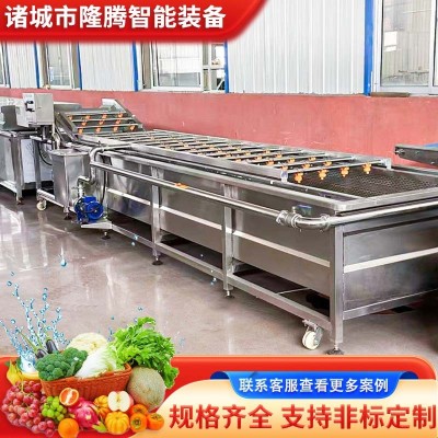 凈菜加工生產線洗菜機商用葉毛菜半成品中央廚房清洗流水設備