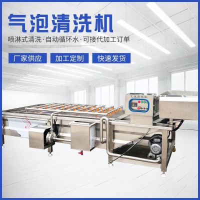 廠家供應(yīng)不銹鋼黃瓜茄子氣泡清洗機(jī)全自動(dòng)高壓淋噴氣泡清洗設(shè)備